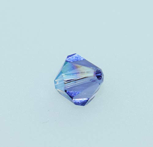 Swarovski Perlen spitz 6mm • 12 Stück Schliffspitzperlen • viele Farben Glasschliffperlen zur Auswahl (Tanzanite AB) von Farbenspiel Schmuckzubehör