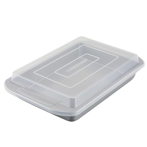 Farberware Nonstick Bakeware Backform Antihaft-Kuchenform mit Deckel, grau, 9 x 13 von Farberware