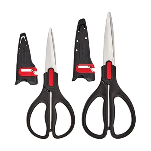 Farberware Zweck und Utility Schere mit Edgekeeper Scheide, 2er Set, schwarz/rot Farberware Zweck und Utility Schere mit Edgekeeper Scheide, 2er Set, schwarz/rot von Farberware