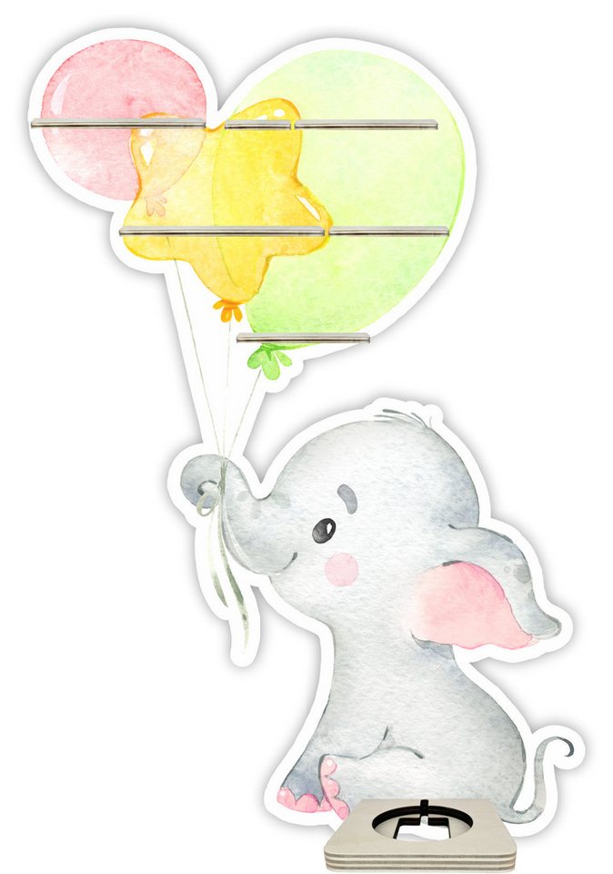 Farbklecks Collection ® Wandregal Regal für Musikbox - Ballon Elefant von Farbklecks Collection ®