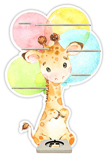Farbklecks-Collection Musikboxregal Ballon Giraffe - passend für Toniebox - Regal mit Platz für Box sowie 20-25 Figuren von Farbklecks-Collection