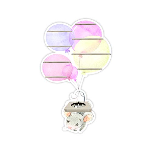 Farbklecks-Collection Musikboxregal Ballon Mäuschen - passend für Toniebox - Regal mit Platz für Box sowie 30-35 Figuren von Farbklecks-Collection