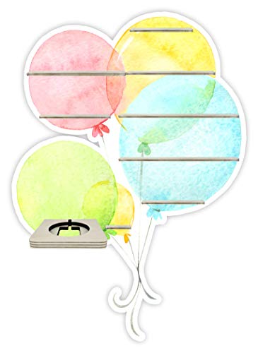 Farbklecks-Collection Musikboxregal Ballon Party - passend für Toniebox - Regal mit Platz für Box sowie 30-35 Figuren von Farbklecks-Collection