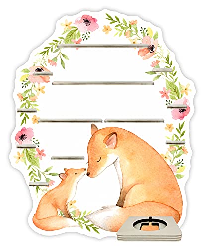 Farbklecks-Collection Musikboxregal Blumenkranz mit Fuchs - passend für Toniebox - Regal mit Platz für Box sowie 25-30 Figuren von Farbklecks-Collection