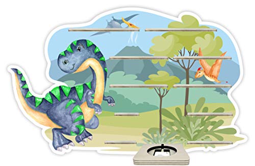 Farbklecks-Collection Musikboxregal Dinoabenteuer - passend für Toniebox - Regal mit Platz für Box sowie 35-40 Figuren von Farbklecks-Collection