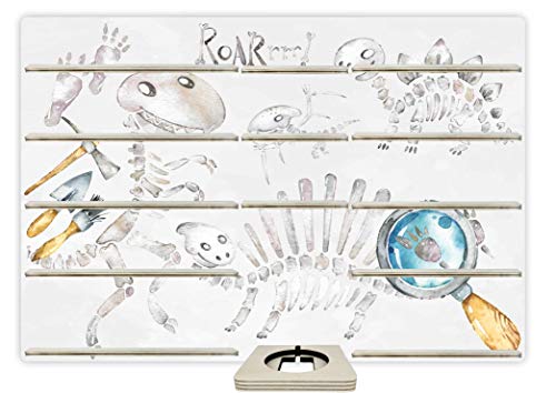 Farbklecks-Collection Musikboxregal Dinoausgrabung - passend für Toniebox - Regal mit Platz für Box sowie 65-70 Figuren von Farbklecks-Collection