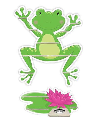 Farbklecks-Collection Musikboxregal Frosch mit Seerose - passend für Toniebox - Regal mit Platz für 25-30 Figuren von Farbklecks-Collection