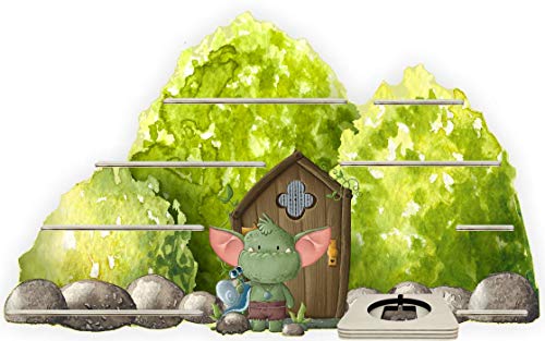 Farbklecks-Collection Musikboxregal Gnomville Junge - passend für Toniebox - Regal mit Platz für Box sowie 40-45 Figuren von Farbklecks-Collection