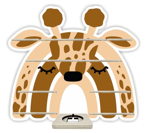 Farbklecks-Collection Musikboxregal Regenbogensafari Giraffe - passend für Toniebox - Regal mit Platz für 45-50 Figuren von Farbklecks-Collection
