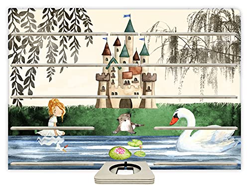 Farbklecks-Collection Musikboxregal Schwanenprinzessin - passend für Toniebox - Regal mit Platz für Box sowie 65-70g Figuren von Farbklecks-Collection
