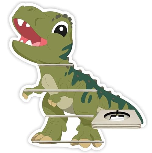 Farbklecks-Collection Musikboxregal T-Rex Dinosaurier 2 - passend für Toniebox - Regal mit Platz für 20-25 Figuren von Farbklecks-Collection