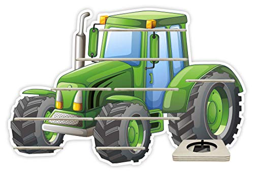 Farbklecks-Collection Musikboxregal Traktor - passend für Toniebox - Regal mit Platz für Box sowie 40-45 Figuren von Farbklecks-Collection