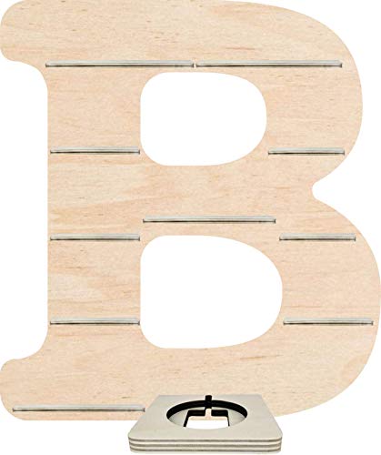 Farbklecks Collection Regal für Musikbox - Alphabet B - Natur mit Musikboxhalter von Farbklecks-Collection