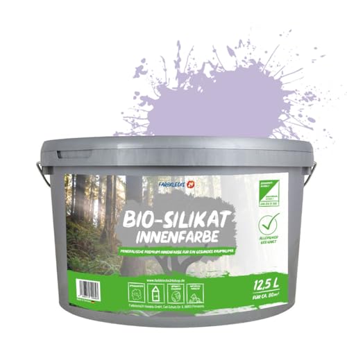 Farbklecks24 Bio-Silikat Innenfarbe Color 12,5L Pastell Lila, Wandfarbe, Silikatfarbe innen, für Allergiker empfohlen Farbklecks24 Bio-Silikat Innenfarbe Color 12,5L Pastell Lila, Wandfarbe, Silikatfarbe innen, für Allergiker empfohlen von Farbklecks24