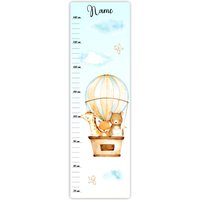 Kinder Messlatte Heissluftballon 70-140 cm Personalisierbar Mit Namen, Messleiste, Kinderzimmer, Holzmesslatte von FarbklecksCollection