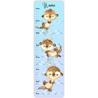 Kinder Messlatte Otter 70-140 cm Personalisierbar Mit Namen, Messleiste, Kinderzimmer, Holzmesslatte von FarbklecksCollection
