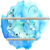 Tonieregal - Regal Für Musikbox Erweiterung Unterwasserwelt Modul Mantafamilie von FarbklecksCollection