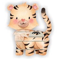 Tonieregal - Regal Für Musikbox Für 25-30 Figuren Tiger Watercolor Passend Toniebox Tonieregal - Regal Für Musikbox Für 25-30 Figuren Tiger Watercolor Passend Toniebox von FarbklecksCollection