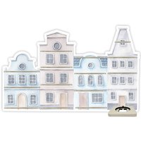 Tonieregal - Regal Für Musikbox Für 55-60 Figuren Stadthaus Grau Blau Passend Toniebox von FarbklecksCollection
