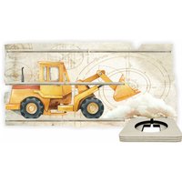 Tonieregal - Regal Für Musikbox Starter Set Baufahrzeuge Radlader Passend Toniebox von FarbklecksCollection