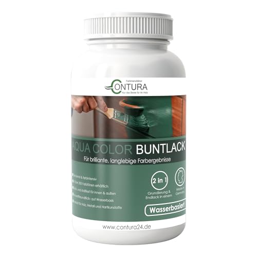 Buntlack Lackfarbe 2 Liter Lack Außen Innen Holz 2in1 Metall Farbe Holzlack Möbellack (RAL 1021 Rapsgelb) von Farbmanufaktur CONTURA Nur das Beste für ihr Holz