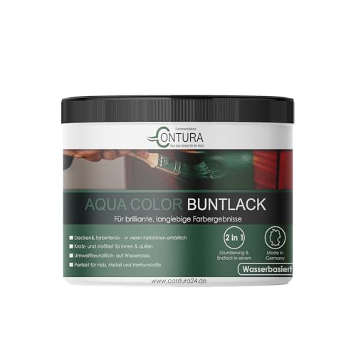 Buntlack Lackfarbe 250ml Lack Außen Innen Holz 2in1 Metall Farbe Holzlack Möbellack (RAL 8015 Kastanienbraun) von Farbmanufaktur CONTURA Nur das Beste für ihr Holz