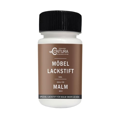 Contura 50ml. Möbel Lackstift passend für MALM Weiß Regal Reparaturstift Lackfarbe von Farbmanufaktur CONTURA Nur das Beste für ihr Holz
