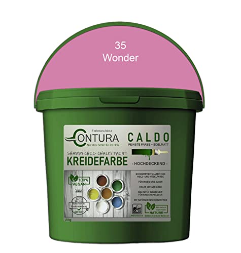 Contura BeGreen 1,5Kg. Kreidefarbe Shabby Chic Möbellack Lack Möbel Farbe Holzlack Natur (35 Wonder) von Farbmanufaktur CONTURA Nur das Beste für ihr Holz