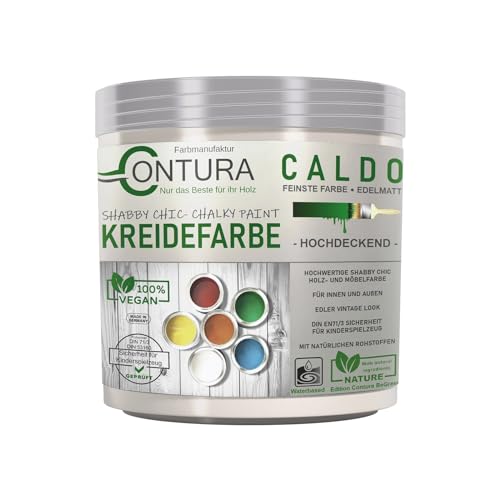 Contura BeGreen 250ml. Kreidefarbe Shabby Chic Möbellack Lack Möbel Farbe Holzlack Natur (02 Englisch Oldwhite) von Farbmanufaktur CONTURA Nur das Beste für ihr Holz