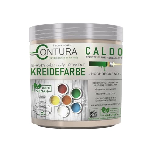 Contura BeGreen 250ml. Kreidefarbe Shabby Chic Möbellack Lack Möbel Farbe Holzlack Natur (09 Cappuccino) von Farbmanufaktur CONTURA Nur das Beste für ihr Holz