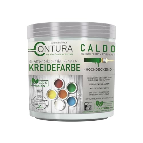 Contura BeGreen 250ml. Kreidefarbe Shabby Chic Möbellack Lack Möbel Farbe Holzlack Natur (13 Frosty) von Farbmanufaktur CONTURA Nur das Beste für ihr Holz