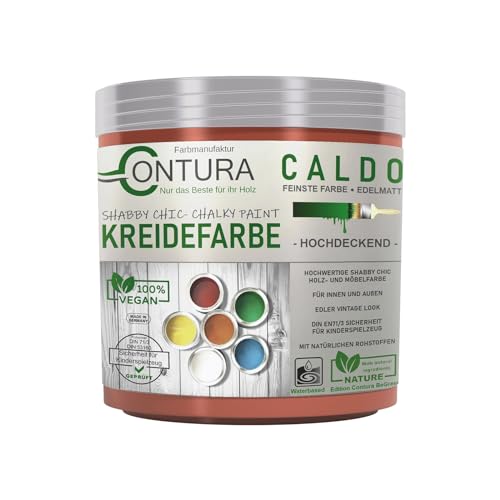 Contura BeGreen 250ml. Kreidefarbe Shabby Chic Möbellack Lack Möbel Farbe Holzlack Natur (16 Indien Rot) von Farbmanufaktur CONTURA Nur das Beste für ihr Holz