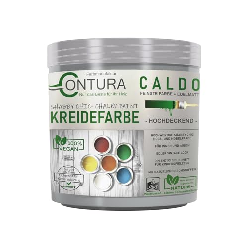 Contura BeGreen 250ml. Kreidefarbe Shabby Chic Möbellack Lack Möbel Farbe Holzlack Natur (23 Moon Grey) von Farbmanufaktur CONTURA Nur das Beste für ihr Holz