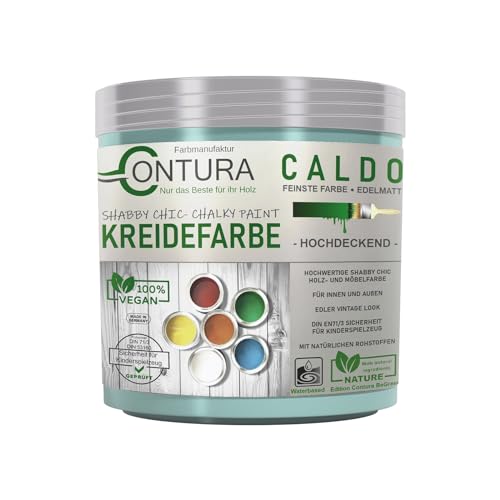 Contura BeGreen 250ml. Kreidefarbe Shabby Chic Möbellack Lack Möbel Farbe Holzlack Natur (26 Pacific) von Farbmanufaktur CONTURA Nur das Beste für ihr Holz