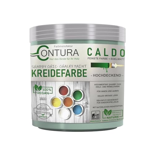 Contura BeGreen 250ml. Kreidefarbe Shabby Chic Möbellack Lack Möbel Farbe Holzlack Natur (34 Vintage Green) von Farbmanufaktur CONTURA Nur das Beste für ihr Holz