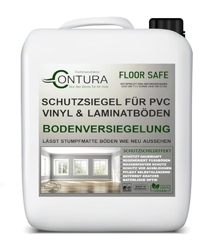 Contura Bodenversiegelung Vinyl Laminat PVC Parkett Boden Versiegelung Imprägnierung Fußbodensiegel Lack (1, 2,5 Liter) von Farbmanufaktur CONTURA Nur das Beste für ihr Holz