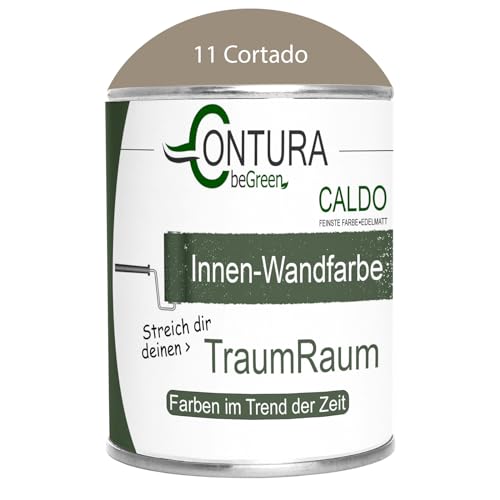 Contura Caldo 1 Liter Wandfarbe 35 Farben Deckenfarbe Contura Hohe Profi Deckkraft Klasse 1 (11 Cortado) von Farbmanufaktur CONTURA Nur das Beste für ihr Holz