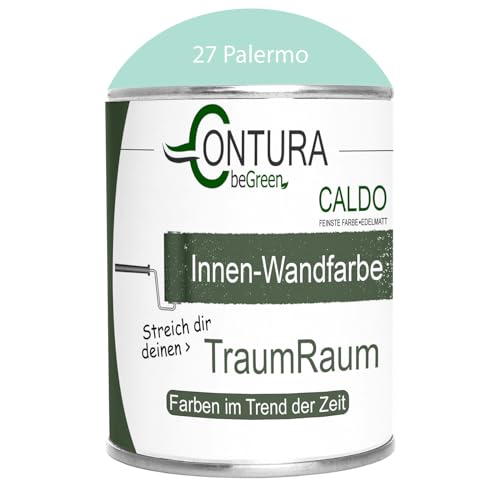 Contura Caldo 1 Liter Wandfarbe 35 Farben Deckenfarbe Contura Hohe Profi Deckkraft Klasse 1 (27 Palermo) von Farbmanufaktur CONTURA Nur das Beste für ihr Holz