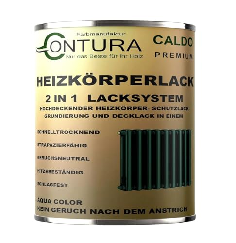 Contura Heizkörperlack Glänzend Heizungslack Heizkörperfarbe Heizung Farbe Radiator Metalllack (Enzianblau RAL 5010, 375ml.) von Farbmanufaktur CONTURA Nur das Beste für ihr Holz
