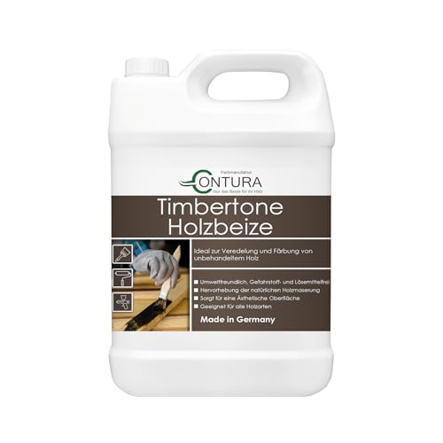 Contura Holzbeize Timbertone Holzfarbe Tischler Positiv Beize Holz Farbe Wasserbeize Modern Parkett Möbel (Eiche Antik, 2,5 Liter) von Farbmanufaktur CONTURA Nur das Beste für ihr Holz