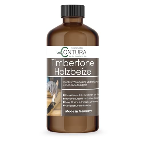 Contura Holzbeize Timbertone Holzfarbe Tischler Positiv Beize Holz Farbe Wasserbeize Modern Parkett Möbel (Eiche Antik, 500ml.) von Farbmanufaktur CONTURA Nur das Beste für ihr Holz