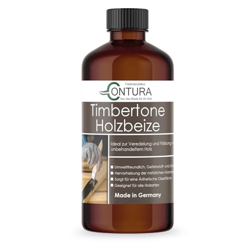 Contura Holzbeize Timbertone Holzfarbe Tischler Positiv Beize Holz Farbe Wasserbeize Modern Parkett Möbel (Tabak, 250ml.) von Farbmanufaktur CONTURA Nur das Beste für ihr Holz