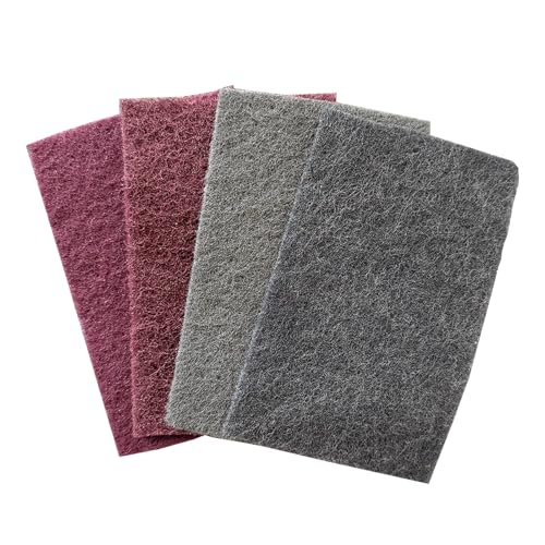 Contura Schleifvlies Set 100x170mm 4 Stück P120-P600 Schleifpads für Metall Holz Stahl Kunststoff (MIX SET, 1) von Farbmanufaktur CONTURA Nur das Beste für ihr Holz