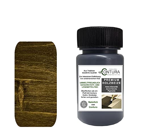 Holzbeize Pinselflasche 50ml. Beizprobe Retuschier Beize Reparaturflasche Holz Tischler Farbe Farbbeize Wasserbeize (Eiche Rustikal (P43)) von Farbmanufaktur CONTURA Nur das Beste für ihr Holz