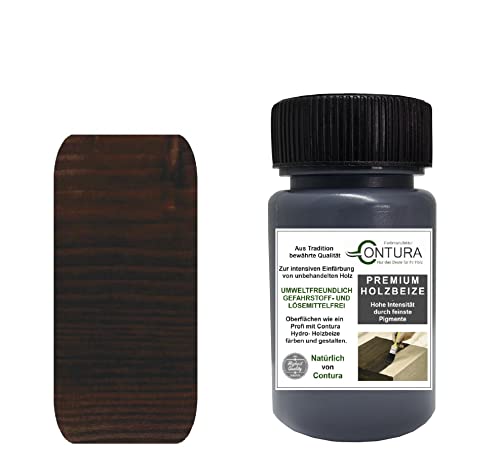 Holzbeize Pinselflasche 50ml. Beizprobe Retuschier Beize Reparaturflasche Holz Tischler Farbe Farbbeize Wasserbeize (Mahagoni) von Farbmanufaktur CONTURA Nur das Beste für ihr Holz