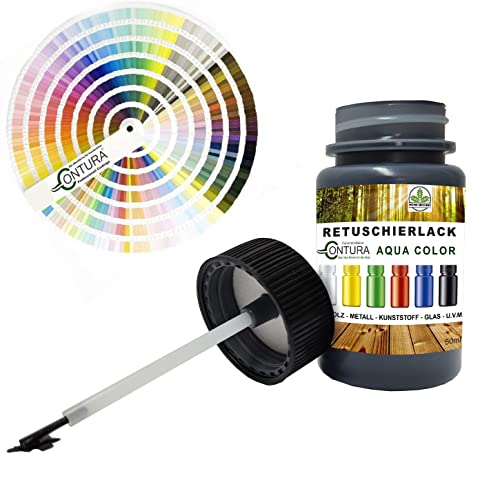 Reparaturlack Lackstift RAL Lack Pinselflasche 50ml. Farbe Holz Metall Möbel Auto Bad Retuschierlack (RAL 8007 Rehbraun) von Farbmanufaktur CONTURA Nur das Beste für ihr Holz