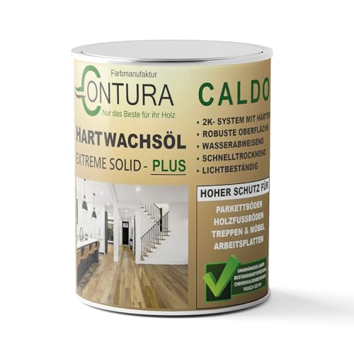 Contura Hartwachsöl Premium Extrem Hart Weiß Parkettöl Treppen Fussboden Öl Holzöl Möbel (5 Liter) von Farbmanufaktur Contura Nur das Beste für Ihr Holz