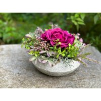 Grabschmuck „Liebevolle Erinnerung „ Kunstblumen Grabgesteck Sommer Herbst von Farbvielfalt