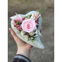 Herz Gesteck Konservierte Rose Infinity Frühling Muttertag von Farbvielfalt