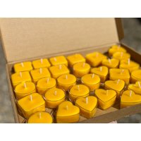 Teelicht Aus Bienenwachs Natur Produkt von Farbvielfalt